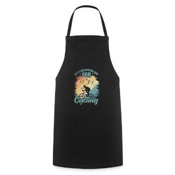 It's a Beautiful Day for Cycling Cycling - Cooking Apron - black - Front - AI Model Male 185 dark (185cm)