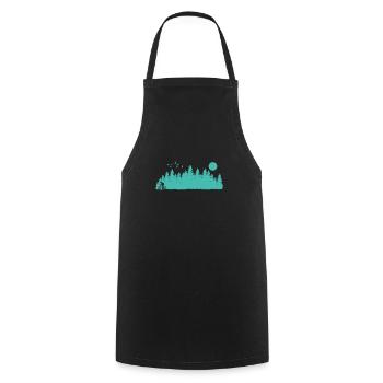 Cycling in nature Fitness - Cooking Apron - black - Front - AI Model Male 185 dark (185cm)