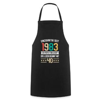 Legendär seit 40 Jahren 40. Geburtstag Vintag - Kochschürze - Schwarz - Vorne - AI Model Male 185 dark (185cm)