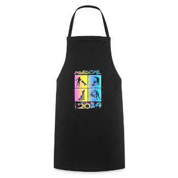 Awesome since 2014. Agility, Hundetraining - Cooking Apron - black - Front - AI Model Male 185 dark (185cm)