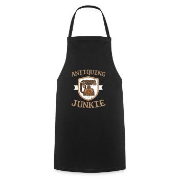 Antiquing Junkie Antique Collector Antique Lover - Cooking Apron - black - Front - AI Model Male 185 dark (185cm)