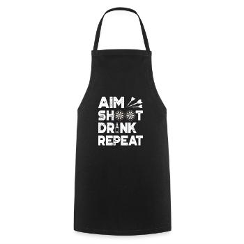 Dartboard Darts Pitcher Treble Sports Competitive - Cooking Apron - black - Front - AI Model Male 185 dark (185cm)