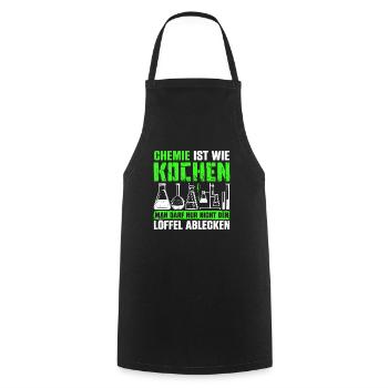 Chemie Ist Wie Kochen Löffel Ablecken - Kochschürze - Schwarz - Vorne - AI Model Male 185 dark (185cm)