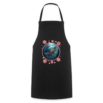 Pêche Pêcheur Pêcheuse Noël Pêcheur Poisson - Tablier de cuisine - noir - Devant - AI Model Male 185 dark (185cm)