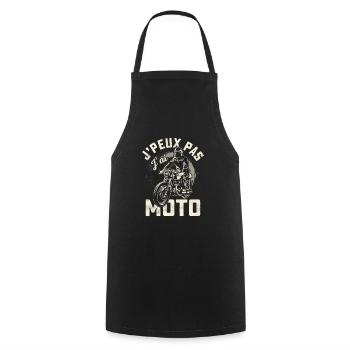 Motard J'Peux Pas J'ai Moto - Tablier de cuisine - noir - Devant - AI Model Male 185 dark (185cm)
