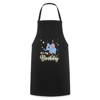 Carousel Birthday Party Elephant It's My - Cooking Apron - black - Front - AI Model Male 185 dark (185cm)