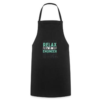 Funny Engineer Science Humor - Cooking Apron - black - Front - AI Model Male 185 dark (185cm)