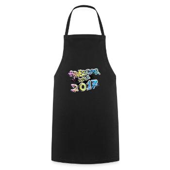 Awesome since 2016 - Cooking Apron - black - Front - AI Model Male 185 dark (185cm)