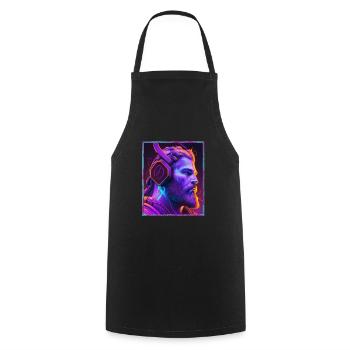 Viking Viking Headset Gamer Streamer Music Neon - Cooking Apron - black - Front - AI Model Male 185 dark (185cm)