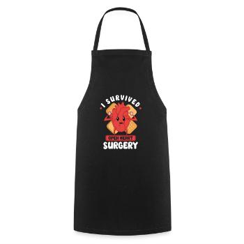 Heart Attack Open Heart Surgery Heart Surgery Gift - Cooking Apron - black - Front - AI Model Male 185 dark (185cm)