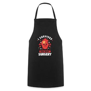 Heart Attack Open Heart Surgery Heart Surgery Gift - Cooking Apron - black - Front - AI Model Male 185 dark (185cm)