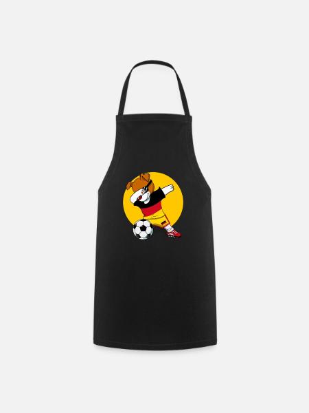 Deutschland Fußballuniformen Jack Russell Terrier - Kochschürze - Schwarz