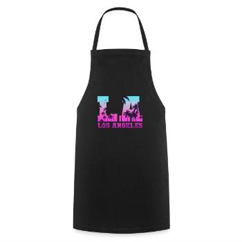 Cadeau Los Angeles La California - Tablier de cuisine - noir - Devant - AI Model Male 185 dark (185cm)