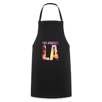 Los Angeles La Kalifornien Geschenk - Kochschürze - Schwarz - Vorne - AI Model Male 185 dark (185cm)
