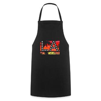 Los Angeles La Kalifornien Geschenk - Kochschürze - Schwarz - Vorne - AI Model Male 185 dark (185cm)