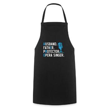 Mari Père Protecteur Chanteur d’opéra Chant - Tablier de cuisine - noir - Devant - AI Model Male 185 dark (185cm)