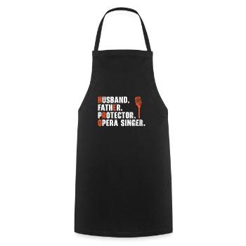 Mari Père Protecteur Chanteur d’opéra Chant - Tablier de cuisine - noir - Devant - AI Model Male 185 dark (185cm)