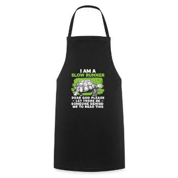 Marine Biologist Turtle Tortoise Marine Biology - Cooking Apron - black - Front - AI Model Male 185 dark (185cm)