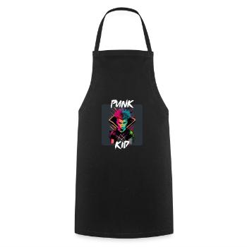 Graffiti Style - Cooles Punk Kind 8 - Kochschürze - Schwarz - Vorne - AI Model Male 185 dark (185cm)