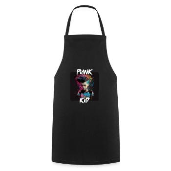 Graffiti Style - Cooles Punk Kind 1 - Kochschürze - Schwarz - Vorne - AI Model Male 185 dark (185cm)