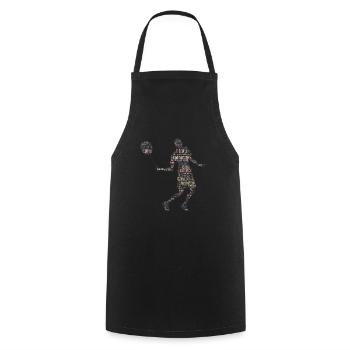 Badminton badminton players - Cooking Apron - black - Front - AI Model Male 185 dark (185cm)