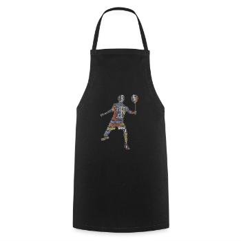 Badminton badminton players - Cooking Apron - black - Front - AI Model Male 185 dark (185cm)