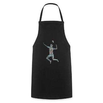 Badminton Federball Spieler - Kochschürze - Schwarz - Vorne - AI Model Male 185 dark (185cm)