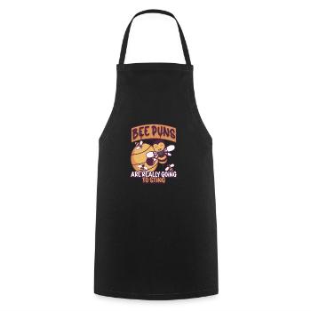Honey Bee Beekeeping Beekeeper Honeybee Beekeeping - Kochschürze - Schwarz - Vorne - AI Model Male 185 dark (185cm)
