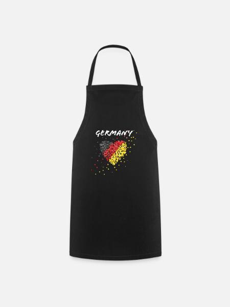 Deutschlandflagge Fahne Fanblock Deutschland - Kochschürze - Schwarz