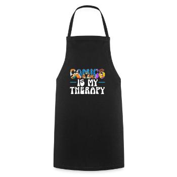 Comics Collector Comic Reader Fictional Characters - Cooking Apron - black - Front - AI Model Male 185 dark (185cm)