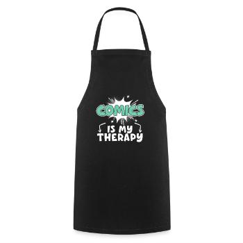 Comics Collector Comic Reader Fictional Characters - Cooking Apron - black - Front - AI Model Male 185 dark (185cm)