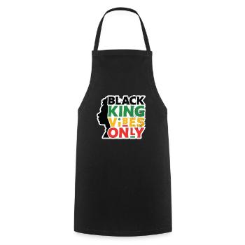 Black King only resonates with traditions - Cooking Apron - black - Front - AI Model Male 185 dark (185cm)