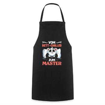 Vom Bett Chiller zum Master Abschluss 2023 - Kochschürze - Schwarz - Vorne - AI Model Male 185 dark (185cm)