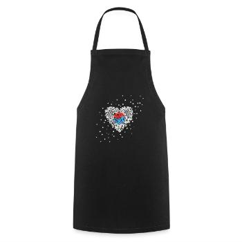 Corée du Sud Corée du Sud Drapeau Corée du Sud Corée du Sud - Tablier de cuisine - noir - Devant - AI Model Male 185 dark (185cm)
