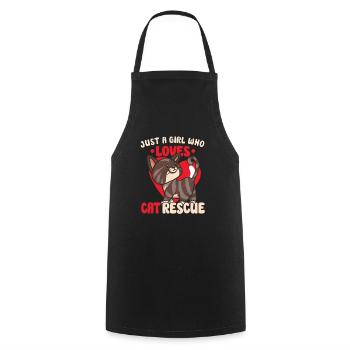 Cat RESCUE ANIMAL RIGHTS RESCUE Cat ADOPTION - Cooking Apron - black - Front - AI Model Male 185 dark (185cm)