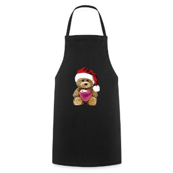 Teddy Bär Teddybär Cartoon Teddy bear Weihnachten - Kochschürze - Schwarz - Vorne - AI Model Male 185 dark (185cm)