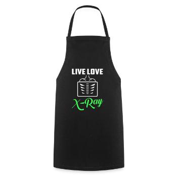 Live Love X-Ray X-Ray Rad Tech Radiologie - Tablier de cuisine - noir - Devant - AI Model Male 185 dark (185cm)
