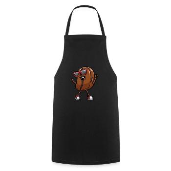 Coffee bean with sunglasses dancers dancing - Cooking Apron - black - Front - AI Model Male 185 dark (185cm)
