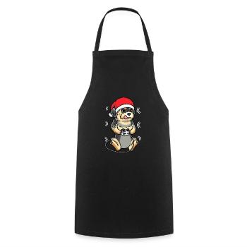 Morkie Hund Weihnachten Gamer Videospiel Gaming - Kochschürze - Schwarz - Vorne - AI Model Male 185 dark (185cm)