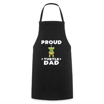 Proud turtle daddy - Cooking Apron - black - Front - AI Model Male 185 dark (185cm)