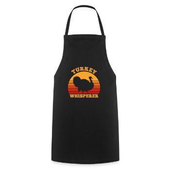 Turkey Whisperer Funny Hunting Gifts for Men Hunt - Cooking Apron - black - Front - AI Model Male 185 dark (185cm)