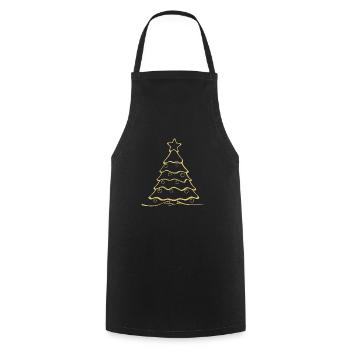 Joyeux Noël Drôle de Chemise de Noël - Tablier de cuisine - noir - Devant - AI Model Male 185 dark (185cm)