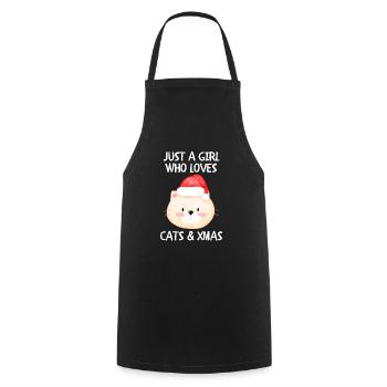Joyeux Noël Drôle de Chemise de Noël - Tablier de cuisine - noir - Devant - AI Model Male 185 dark (185cm)
