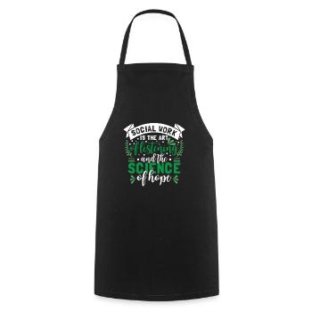 Social Work Is The Art Of Listening - Cooking Apron - black - Front - AI Model Male 185 dark (185cm)