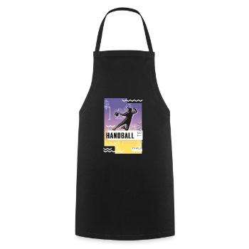 Handball Team Spielerin - Kochschürze - Schwarz - Vorne - AI Model Male 185 dark (185cm)