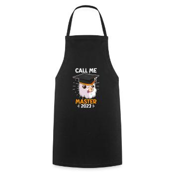 Master 2023 Graduation - Cooking Apron - black - Front - AI Model Male 185 dark (185cm)