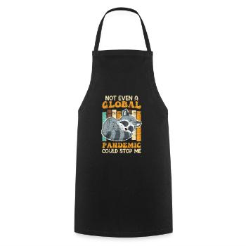 La pandémie n’a pas pu m’arrêter Master Bachelor - Tablier de cuisine - noir - Devant - AI Model Male 185 dark (185cm)