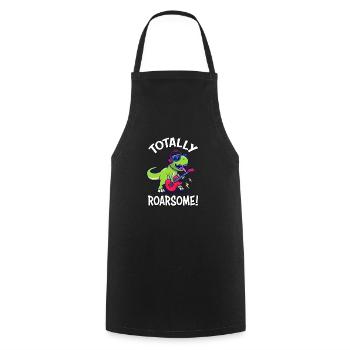 Dinosaure rugissant - Tablier de cuisine - noir - Devant - AI Model Male 185 dark (185cm)