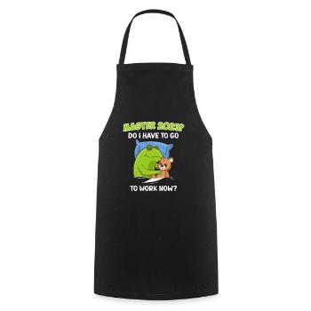 Master 2023 I have to work now - Cooking Apron - black - Front - AI Model Male 185 dark (185cm)