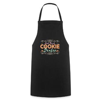 Lustiger Schokoladen -Lebkuchen -Weihnachtskekse - Kochschürze - Schwarz - Vorne - AI Model Male 185 dark (185cm)